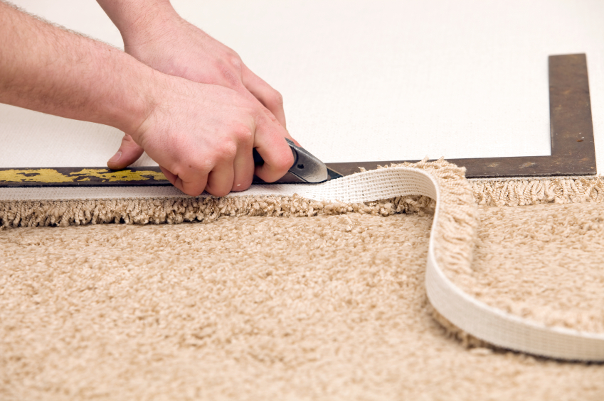 Precision trimming carpet for installation