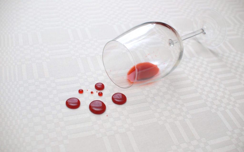 Wine spill on carpet