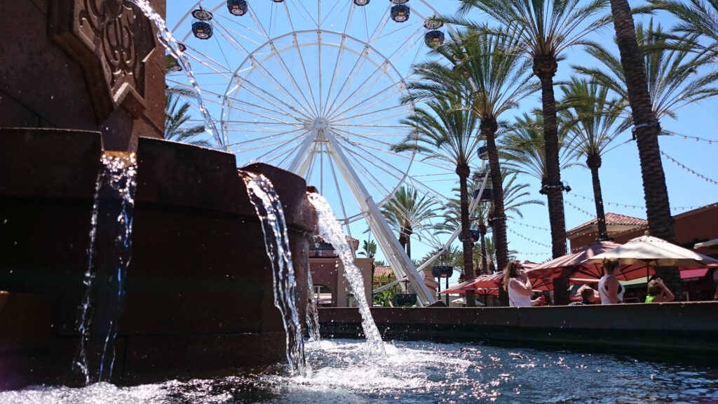 View of the ferris wheel at Irvine Spectrum