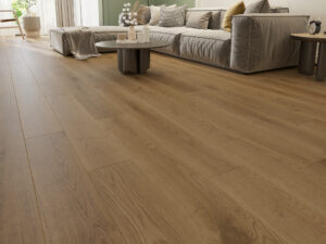 Installation of oak hardwood in the livingroom