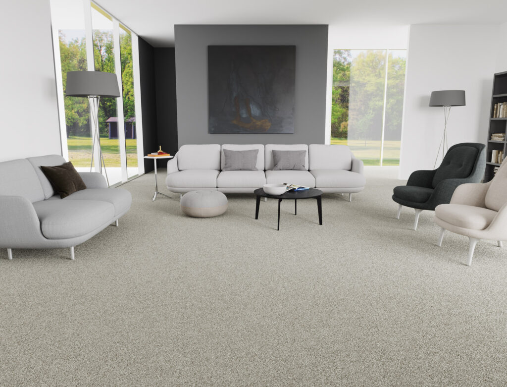 Dreamweaver carpet installed in a livingroom