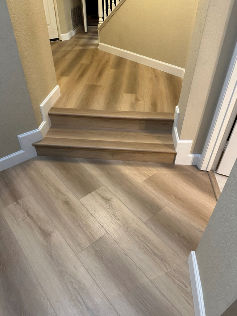 LVP is excellent for stairs