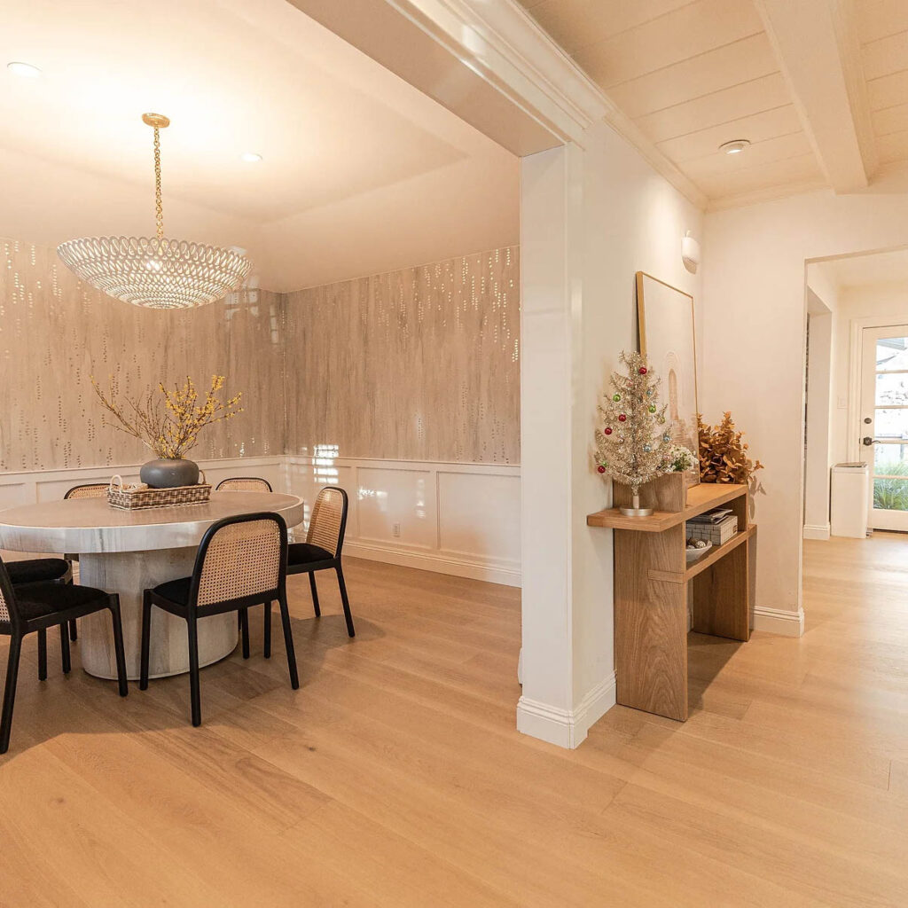 Lavinia hardwood installed in dining room