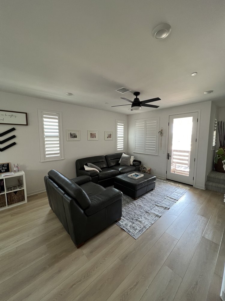 Luxury vinyl plank in family room