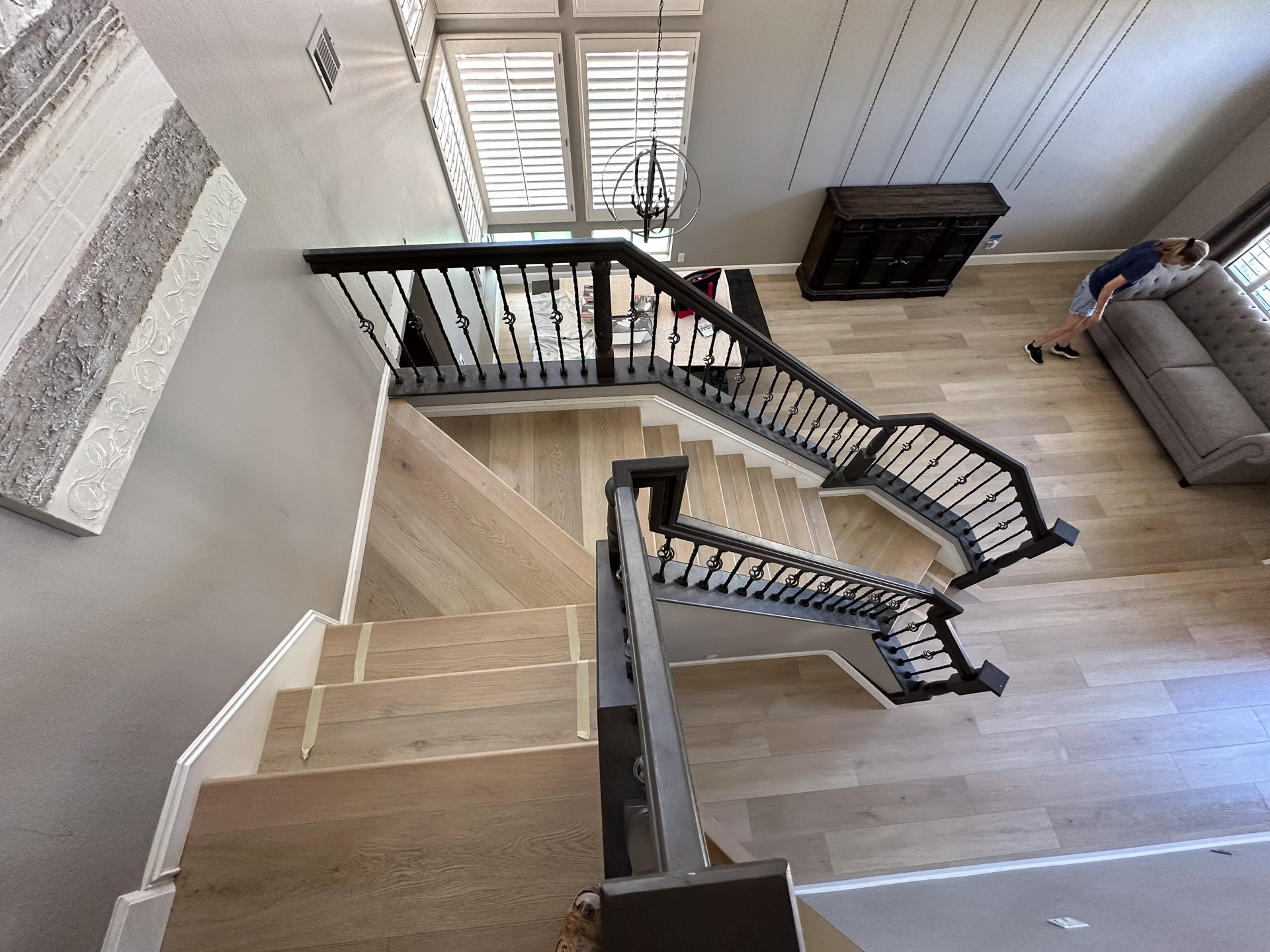 LVP installed on stairs