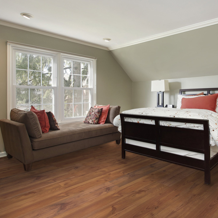 Laminate installation. The most affordable hardwood option