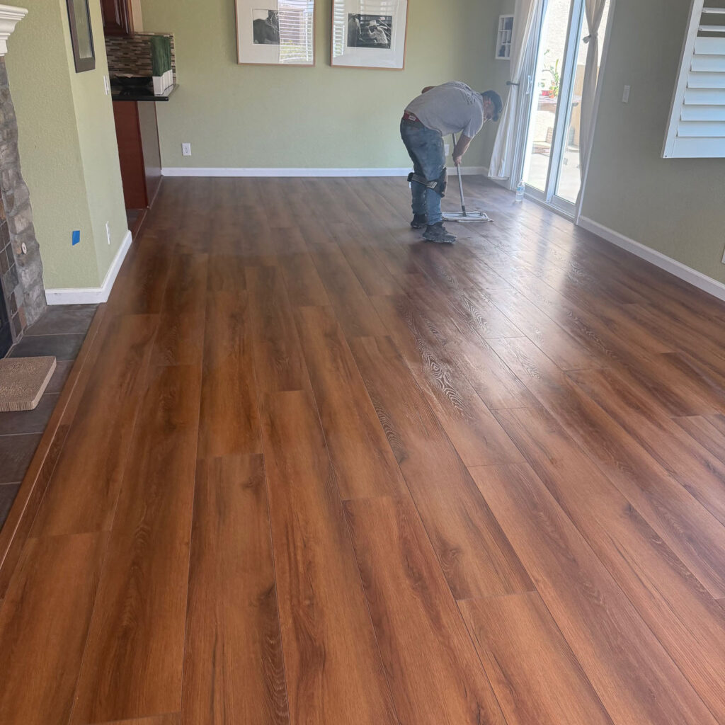 Laminate Installation Product is Gemcore Seaside color Myrtle