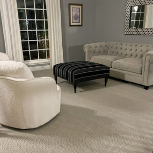Shaw Finely Detailed Carpet installation in the color Warm Taupe