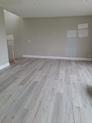 Luxury vinyl flooring family room
