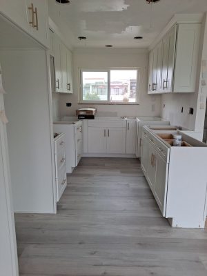 luxury vinyl kitchen install